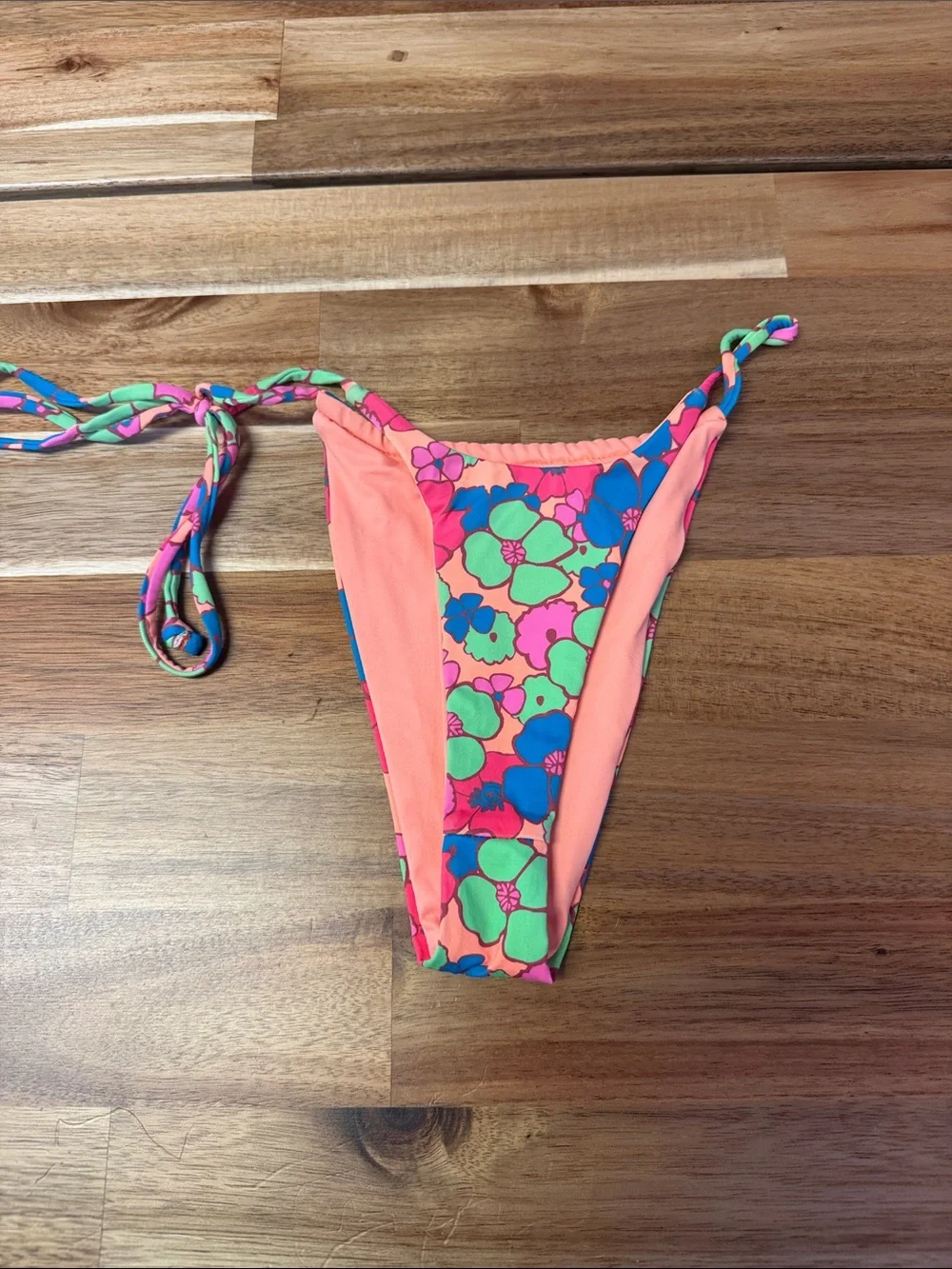 Frankie’s Bikinis Tie-Side Bikini Bottom - Bright Multicolor XSmall